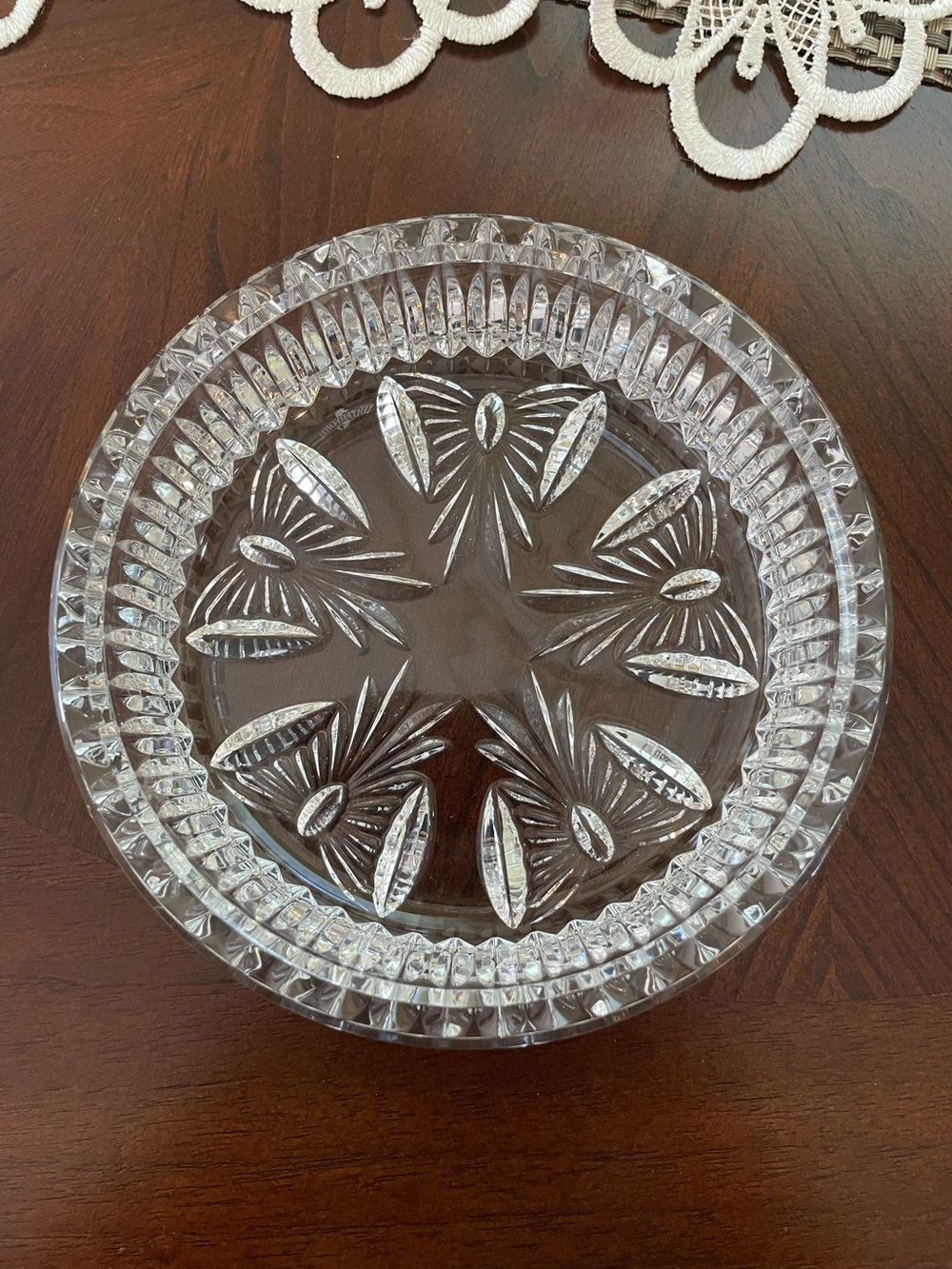 Waterford Crystal Wine Bottle Coaster- Best Wishes